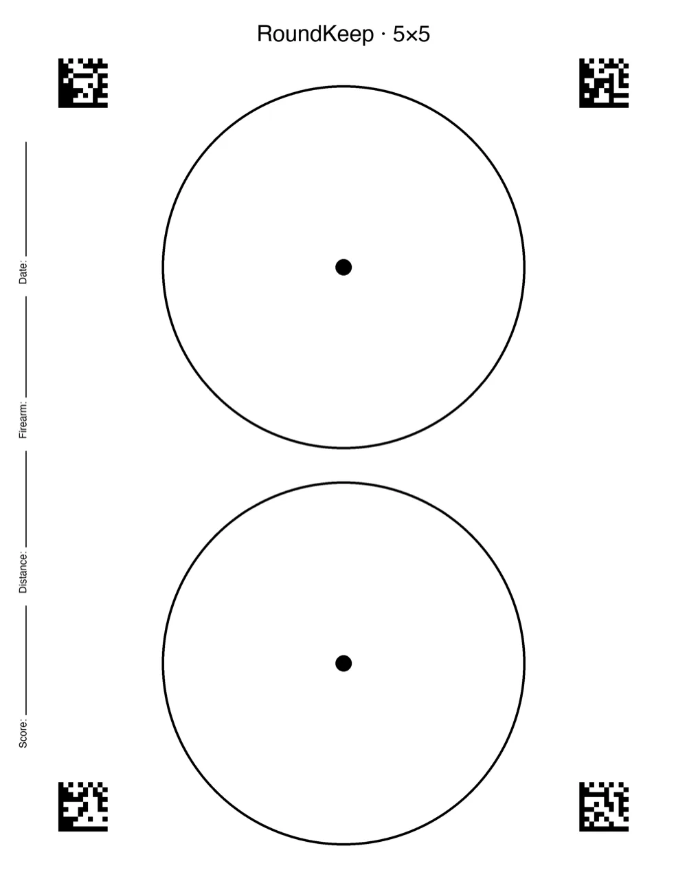 5×5 Drill Target — free printable target PDF