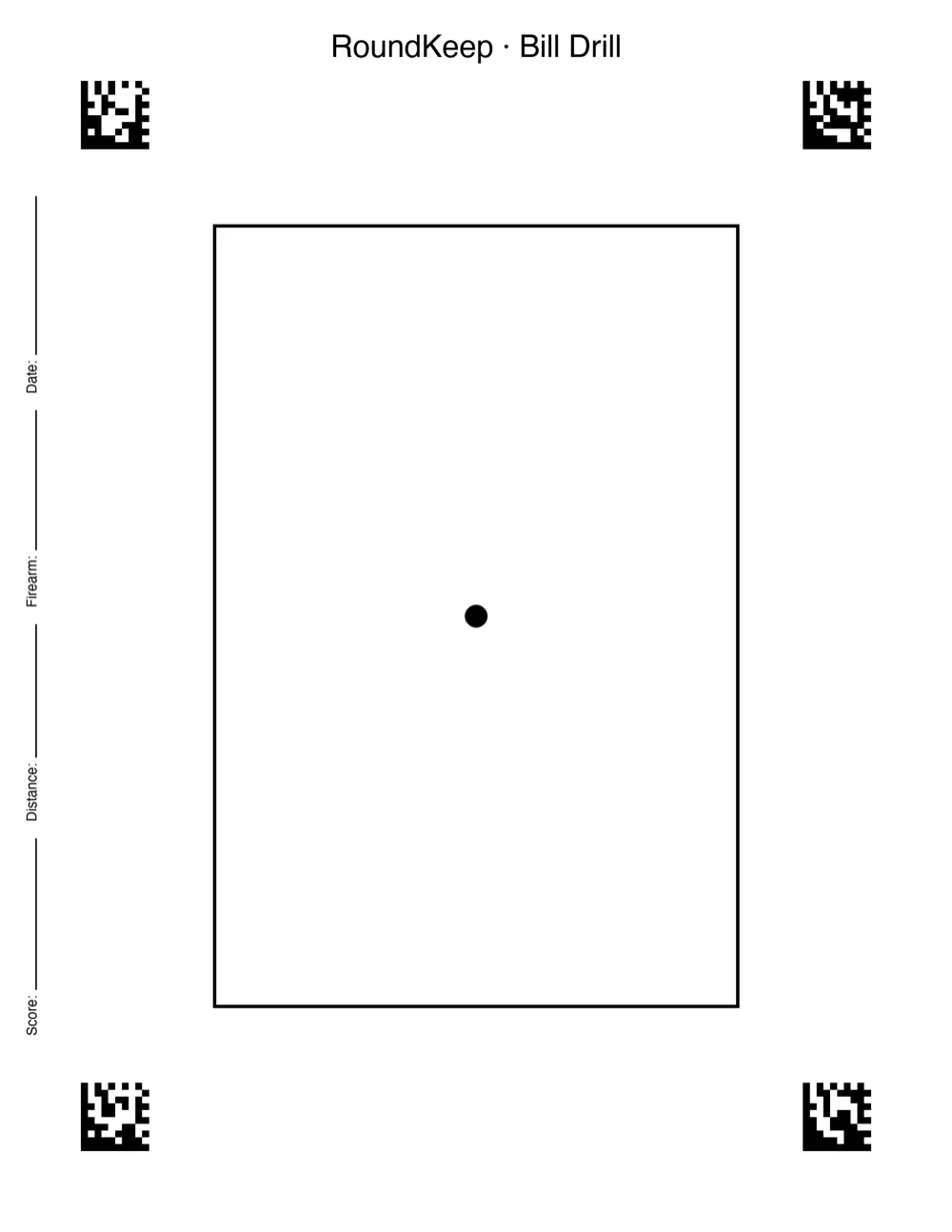 Bill Drill Target — free printable target PDF