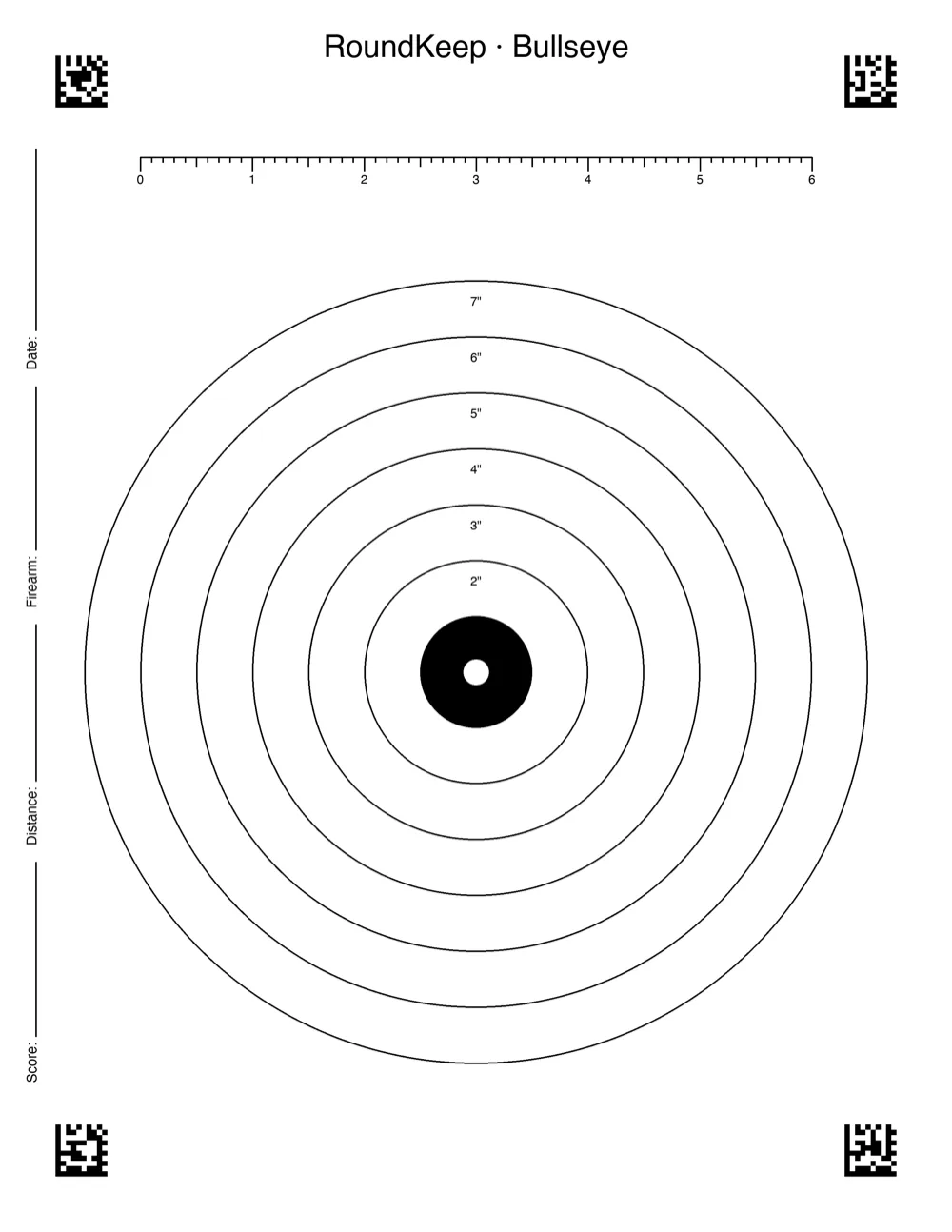Bullseye Target — free printable target PDF