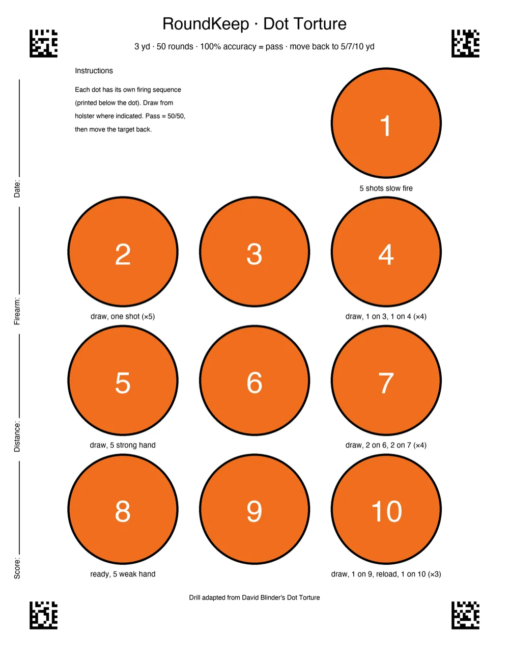 Dot Torture Target — free printable target PDF