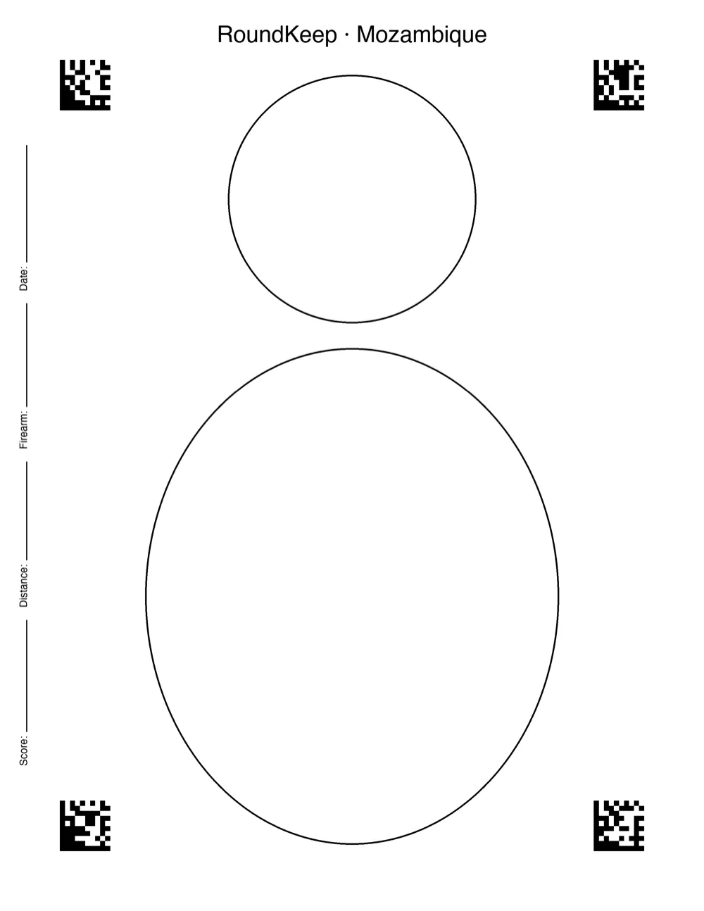 Mozambique Drill Target — free printable target PDF