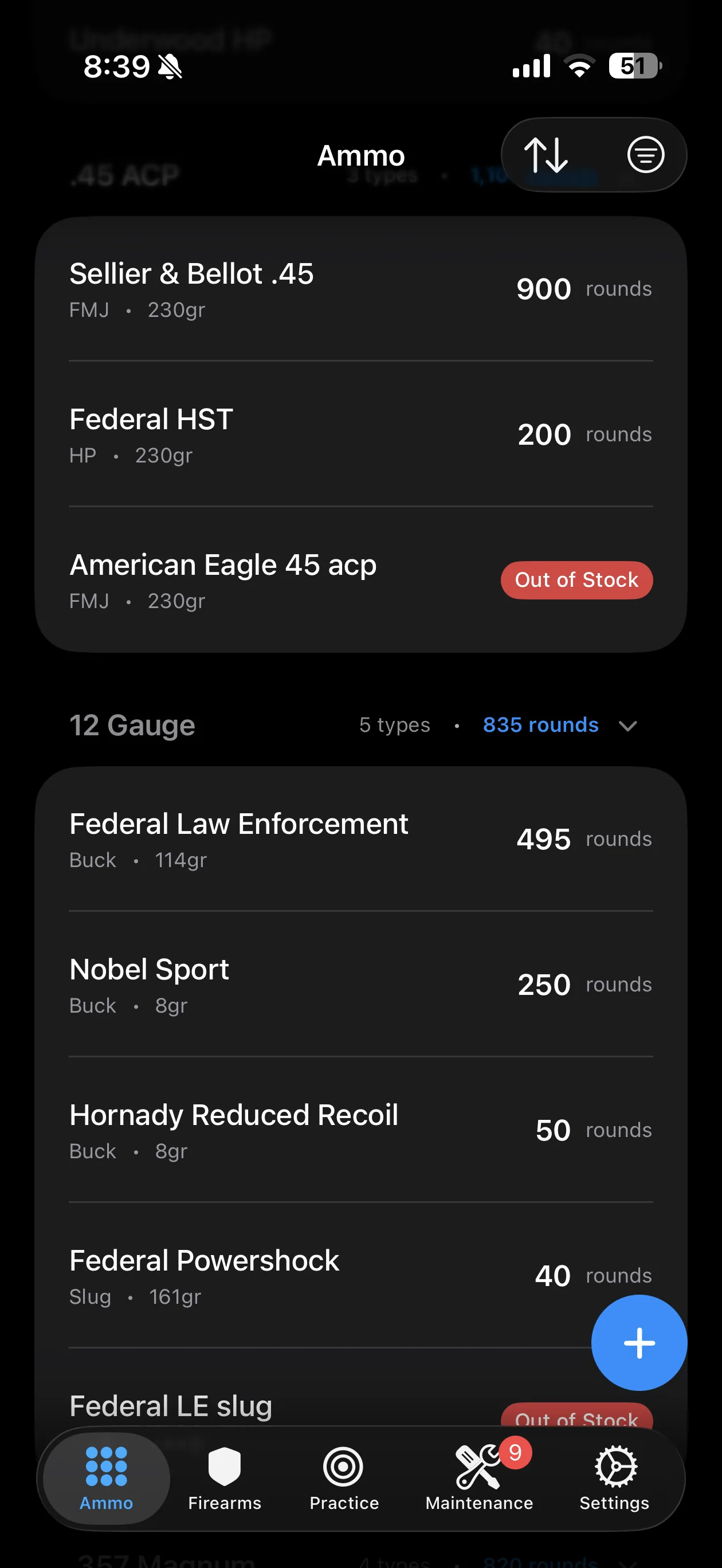 Ammo Inventory